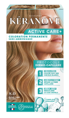 Стойкая Краска без Аммиака Keranove Active Care+ France 8.0 Светлый Блондин 152 мл