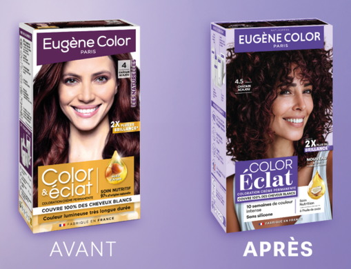 Стійка Фарба без Аміаку Eugene Color Paris Color Eclat 4.5 Шатен Червоне дерево 125 мл