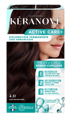 Стойкая Краска без Аммиака Keranove Active Care+ France 4.0 Шатен 152 мл