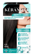 Стойкая Краска без Аммиака Keranove Active Care+ France 4.8 Шатен Эспрессо 152 мл
